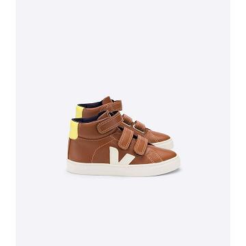 Coffee Kids' Veja ESPLAR MID LEATHER High Tops | AU 678AHK